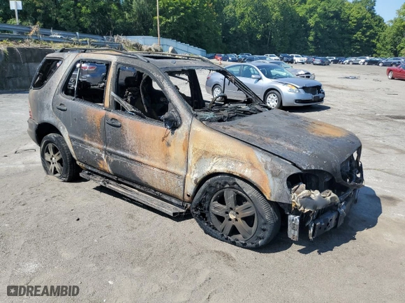 2005 Mercedes-Benz M-Class 3.7L with VIN 4JGAB57E65A538101, listed as a Copart auction lot 69080144 with 0 mi miles and Salvage Title. Bid and sale history available at carsss.com. Image 4.