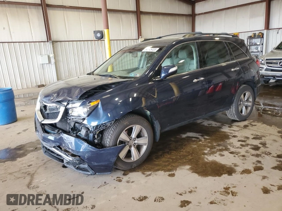 2012 Acura MDX z VIN 2HNYD2H23CH524665, wystawiony jako Copart lot #54745455 z przebiegiem 122 992 mil mil oraz Szkoda całkowita • Salvage title. Historia ofert i sprzedaży dostępna na DreamBid. Obrazek 1.