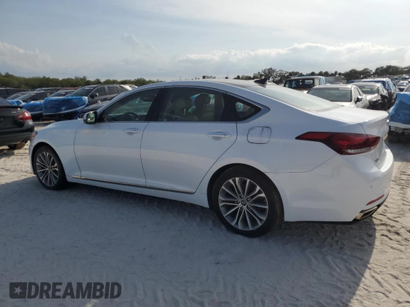 2017 Genesis G80 3.8L with VIN KMHGN4JE4HU205824, listed as a Copart auction lot 74535684 with Not provided miles and Salvage title. Bid and sale history available at DreamBid. Image 2.