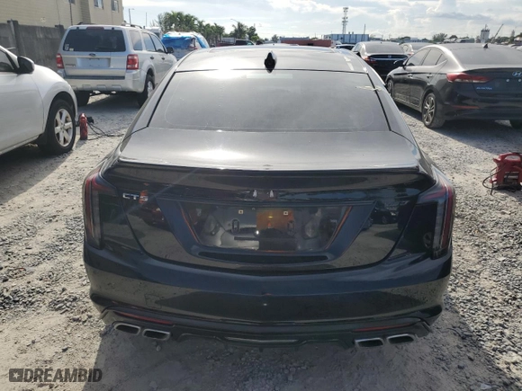 2022 Cadillac CT5 V-Series with VIN 1G6DR5RW7N0128080, listed as a Copart auction lot 70017984 with 17,384 mi miles and Salvage Title. Bid and sale history available at carsss.com. Image 6.