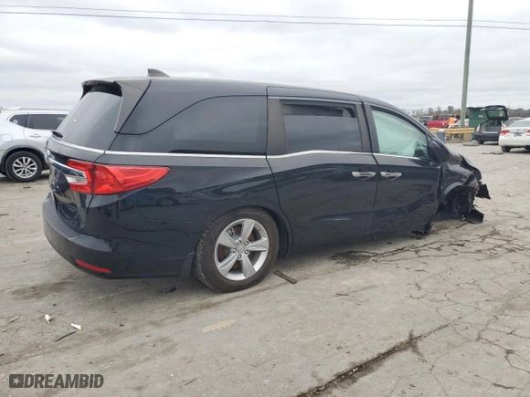 2019 Honda Odyssey EX-L with VIN 5FNRL6H78KB117655, listed as a Copart auction lot 80201454 with 0 mi miles and Salvage Title. Bid and sale history available at carsss.com. Image 3.