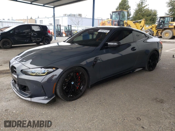 2023 BMW M4 Competition xDrive with VIN WBS43AZ06PCM98210, listed as a Copart auction lot 45048145 with 11,551 mi miles and Salvage title. Bid and sale history available at DreamBid. Image 1.