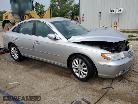 2008 Hyundai Azera Limited with VIN KMHFC46F38A332276, listed as a Copart auction lot 58867055 with Not provided miles and Salvage title. Bid and sale history available at DreamBid. Image 4.