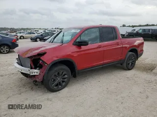2025 Honda Ridgeline Sport z VIN 5FPYK3F13SB007230, wystawiony jako Copart lot #51584895 z przebiegiem 205 mil mil oraz Szkoda całkowita • Salvage title. Historia ofert i sprzedaży dostępna na DreamBid. Obrazek 1.