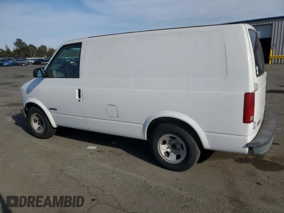 2001 Chevrolet Astro Cargo Van with VIN 1GCDM19W61B100497, listed as a Copart auction lot 48613535 with 152,885 mi miles and Clean Title. Bid and sale history available at carsss.com. Image 2.