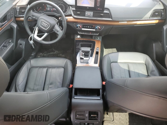 2021 Audi Q5 with VIN WA1AABFY3M2078576, listed as a Copart auction lot 55746134 with 56,350 mi miles and Clean title. Bid and sale history available at DreamBid. Image 8.
