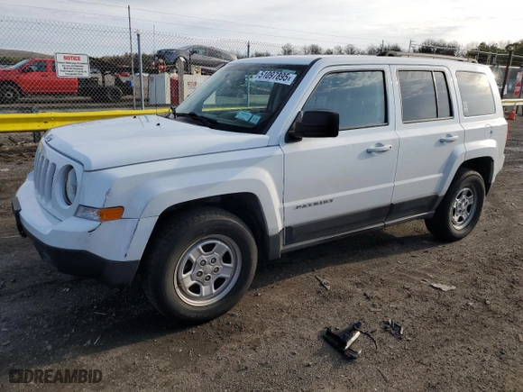 2016 Jeep Patriot Sport SE with VIN 1C4NJRBB4GD546678, listed as a Copart auction lot 51097895 with 55,327 mi miles and Salvage Title. Bid and sale history available at carsss.com. Image 1.