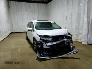 2021 Honda Odyssey EX-L with VIN 5FNRL6H75MB036857, listed as a Copart auction lot 47466245 with Not Provided miles and Salvage Title. Bid and sale history available at DreamBid. Image 12.