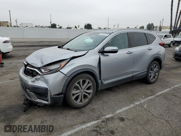 2020 Honda CR-V Touring z VIN 7FARW1H96LE006653, wystawiony jako Copart lot #57167475 z przebiegiem 49 286 mil mil oraz Szkoda całkowita • Salvage title. Historia ofert i sprzedaży dostępna na DreamBid. Obrazek 1.