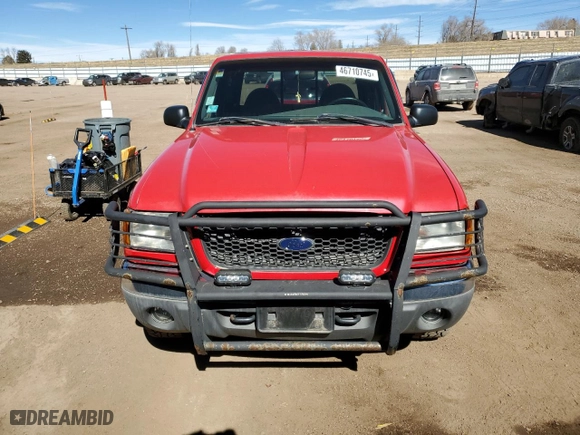 2001 Ford Ranger XL Fleet with VIN 1FTZR15U31PA47448, listed as a Copart auction lot 46710745 with 99,738 mi miles and Clean Title. Bid and sale history available at carsss.com. Image 5.