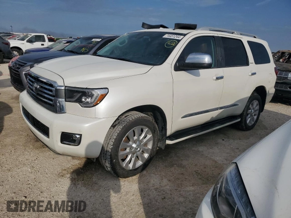 2020 Toyota Sequoia Platinum with VIN 5TDDY5G12LS174921, listed as a Copart auction lot 74451244 with 36,776 mi miles and Salvage Title. Bid and sale history available at carsss.com. Image 1.