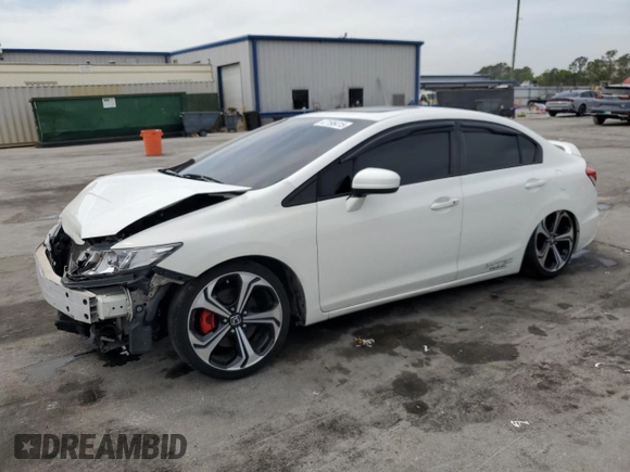 2015 Honda Civic Sedan Si with VIN 2HGFB6E5XFH703977, listed as a Copart auction lot 47196415 with 107,534 mi miles and Salvage Title. Bid and sale history available at carsss.com. Image 1.