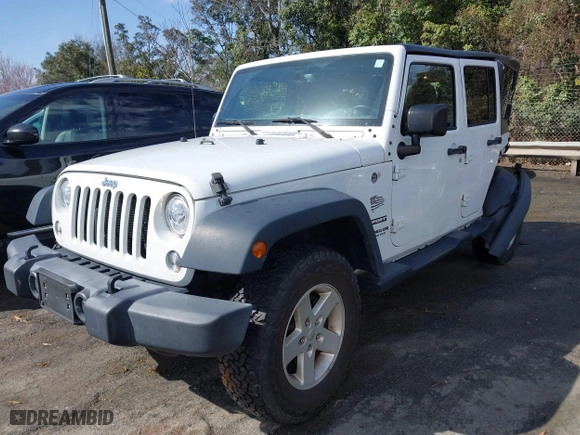 2017 Jeep Wrangler Unlimited Sport with VIN 1C4BJWDG6HL586200, listed as a IAAI auction lot 41723891 with 125,291 mi miles. Bid and sale history available at carsss.com. Image 17.