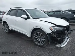 2021 Audi Q3 S line Premium Plus with VIN WA1EECF33M1132626, listed as a IAAI auction lot 41226740 with 0 mi miles. Bid and sale history available at carsss.com. Image 1.