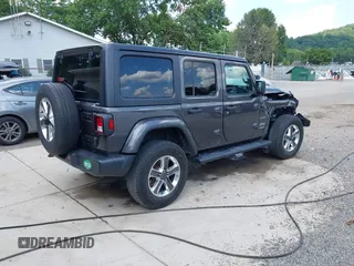 2022 Jeep Wrangler Unlimited Sahara Altitude z VIN 1C4HJXEG6NW103779, wystawiony jako IAAI lot #42563826 z przebiegiem 79 315 mil mil oraz . Historia ofert i sprzedaży dostępna na DreamBid. Obrazek 4.