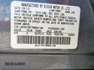 2014 Infiniti Q50 Hybrid Sport with VIN JN1AV7AP7EM691184, listed as a Copart auction lot 48961015 with 124,972 mi miles and Clean Title. Bid and sale history available at carsss.com. Image 12.
