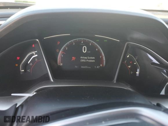 2021 Honda Civic Sport with VIN 2HGFC2F89MH510022, listed as a Copart auction lot 46923315 with 66,655 mi miles and Salvage Title. Bid and sale history available at DreamBid. Image 9.