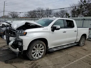 2019 Chevrolet Silverado 1500 High Country with VIN 1GCUYHEL5KZ119544, listed as a Copart auction lot 46828985 with 68,872 mi miles and Salvage Title. Bid and sale history available at carsss.com. Image 1.