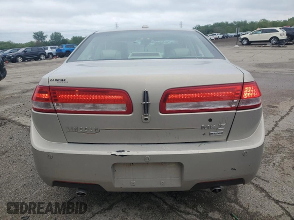 2010 Lincoln MKZ with VIN 3LNHL2JC9AR621538, listed as a Copart auction lot 57763705 with 191,487 mi miles and Salvage title. Bid and sale history available at DreamBid. Image 6.