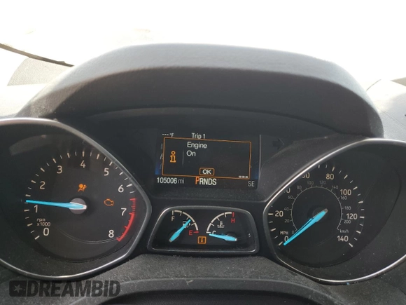 2017 Ford Escape S with VIN 1FMCU0F77HUE25995, listed as a Copart auction lot 56180845 with 105,006 mi miles and Salvage title. Bid and sale history available at DreamBid. Image 9.
