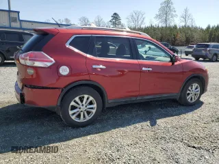 2015 Nissan Rogue SV with VIN 5N1AT2MT7FC825824, listed as a Copart auction lot 50576015 with 134,242 mi miles and Salvage Title. Bid and sale history available at carsss.com. Image 3.