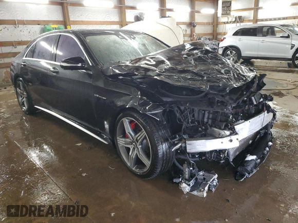 2016 Mercedes-Benz S-Class AMG S 63 with VIN WDDUG7JB5GA218287, listed as a Copart auction lot 44931545 with 0 mi miles and Salvage Title. Bid and sale history available at carsss.com. Image 4.