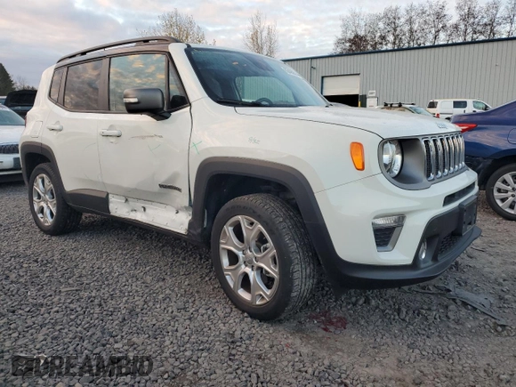 2020 Jeep Renegade Limited with VIN ZACNJBD12LPL45544, listed as a Copart auction lot 83490614 with 16,858 mi miles and Salvage title. Bid and sale history available at DreamBid. Image 4.