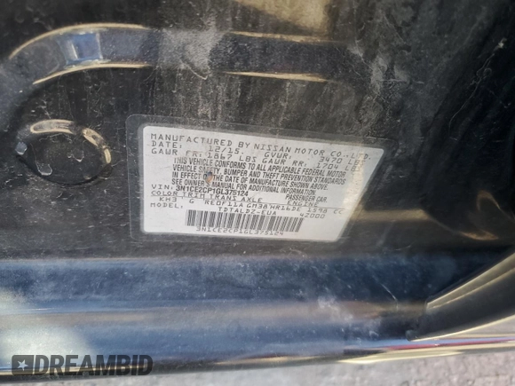 2016 Nissan Note S with VIN 3N1CE2CP1GL375124, listed as a Copart auction lot 47075765 with 103,724 mi miles and Salvage Title. Bid and sale history available at DreamBid. Image 12.
