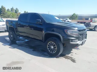 2021 Chevrolet Colorado 4WD ZR2 with VIN 1GCGTEEN6M1169379, listed as a IAAI auction lot 42093827 with 34,489 mi miles. Bid and sale history available at carsss.com. Image 1.