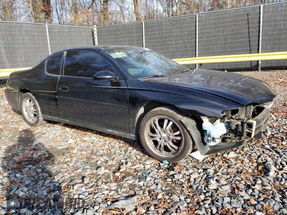 2004 Chevrolet Monte Carlo LS with VIN 2G1WW12EX49165520, listed as a Copart auction lot 82370694 with 97,576 mi miles and Salvage Title. Bid and sale history available at carsss.com. Image 4.