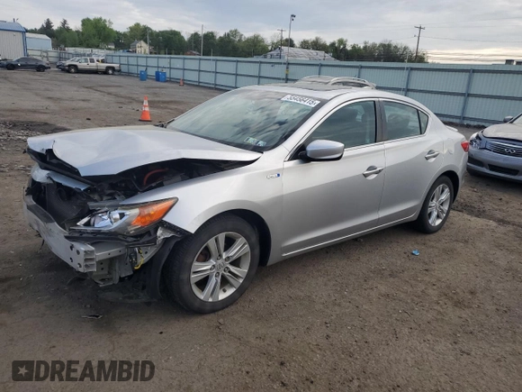 2013 Acura ILX Hybrid Technology with VIN 19VDE3F73DE300985, listed as a Copart auction lot 55456415 with 78,264 mi miles and Clean Title. Bid and sale history available at DreamBid. Image 1.