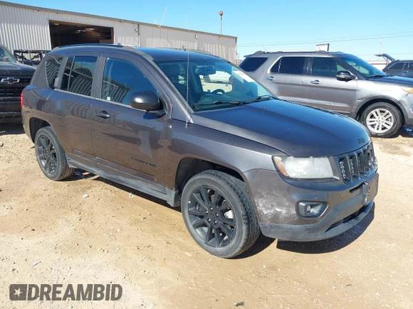 2014 Jeep Compass Sport with VIN 1C4NJCBA4ED880940, listed as a IAAI auction lot 41712357 with 156,171 mi miles. Bid and sale history available at carsss.com. Image 1.