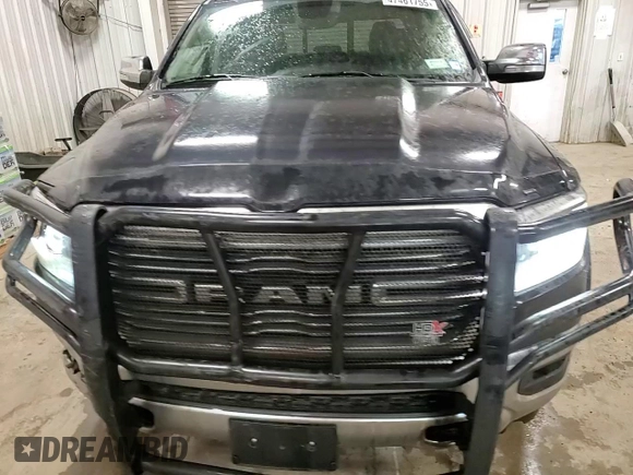 2019 Ram 1500 Laramie with VIN 1C6SRFDT6KN841744, listed as a Copart auction lot 47461755 with 80,749 mi miles and Salvage Title. Bid and sale history available at carsss.com. Image 11.