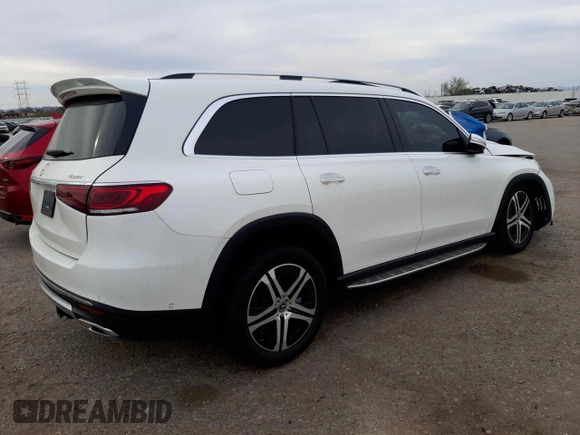 2021 Mercedes-Benz GLS with VIN 4JGFF5KE2MA440425, listed as a Copart auction lot 41834273 with 23,335 mi miles. Bid and sale history available at carsss.com. Image 3.