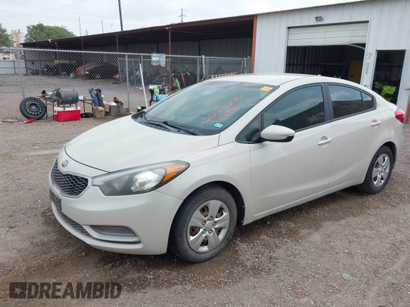 2015 Kia Forte LX with VIN KNAFK4A66F5314811, listed as a IAAI auction lot 42054640 with 123,901 mi miles. Bid and sale history available at carsss.com. Image 2.