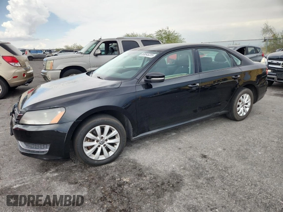 2013 Volkswagen Passat S with VIN 1VWAP7A31DC052322, listed as a Copart auction lot 59545255 with 140,760 mi miles and Salvage title. Bid and sale history available at DreamBid. Image 1.