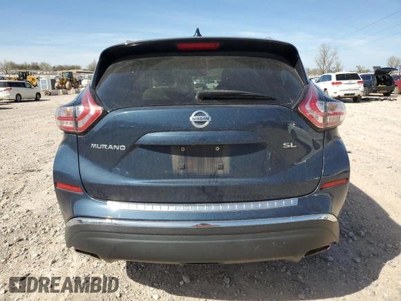 2017 Nissan Murano SL with VIN 5N1AZ2MG5HN120674, listed as a Copart auction lot 50034015 with 83,393 mi miles and Salvage Title. Bid and sale history available at DreamBid. Image 6.
