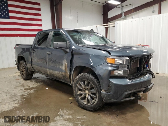 2019 Chevrolet Silverado 1500 Custom with VIN 3GCPYBEH2KG309386, listed as a Copart auction lot 47619785 with Not Provided miles and Salvage Title. Bid and sale history available at DreamBid. Image 4.
