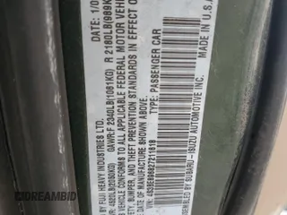 2002 Subaru Legacy Outback with VIN 4S3BE896827211618, listed as a Copart auction lot 45016485 with 158,059 mi miles and Salvage title. Bid and sale history available at DreamBid. Image 12.