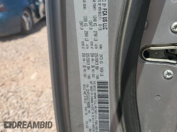 2018 Dodge Journey Crossroad with VIN 3C4PDCGG3JT466985, listed as a Copart auction lot 54072235 with 140,828 mi miles and Salvage title. Bid and sale history available at DreamBid. Image 13.