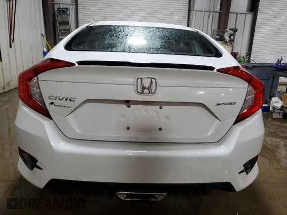 2019 Honda Civic Sedan Sport with VIN 2HGFC2F81KH594141, listed as a Copart auction lot 51942755 with 56,914 mi miles and Salvage Title. Bid and sale history available at carsss.com. Image 6.