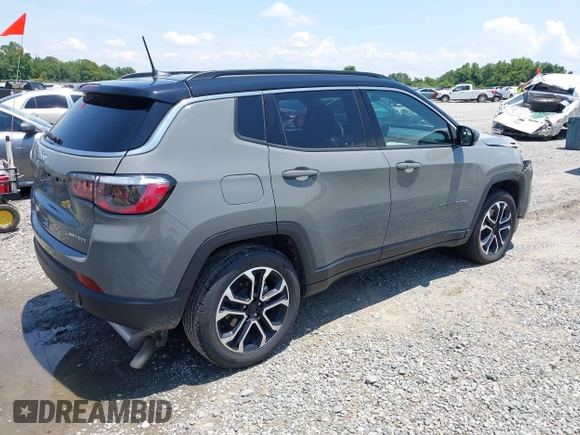 2024 Jeep Compass Limited z VIN 3C4NJDCN8RT596315, wystawiony jako IAAI lot #42607474 z przebiegiem 41 495 mil mil oraz . Historia ofert i sprzedaży dostępna na DreamBid. Obrazek 4.