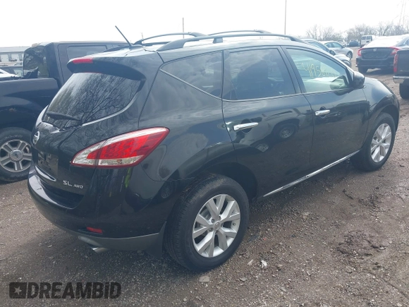 2014 Nissan Murano S with VIN JN8AZ1MW6EW530402, listed as a IAAI auction lot 41958920 with 155,461 mi miles and . Bid and sale history available at DreamBid. Image 4.