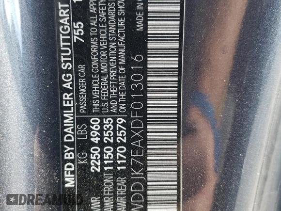 2013 Mercedes-Benz SL 63 AMG with VIN WDDJK7EAXDF013016, listed as a Copart auction lot 78980384 with 79,017 mi miles and Salvage title. Bid and sale history available at DreamBid. Image 13.