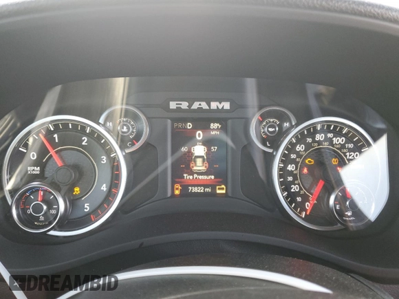 2022 Ram 2500 Tradesman with VIN 3C6UR5CL3NG176111, listed as a Copart auction lot 49666355 with 73,822 mi miles and Salvage Title. Bid and sale history available at carsss.com. Image 9.