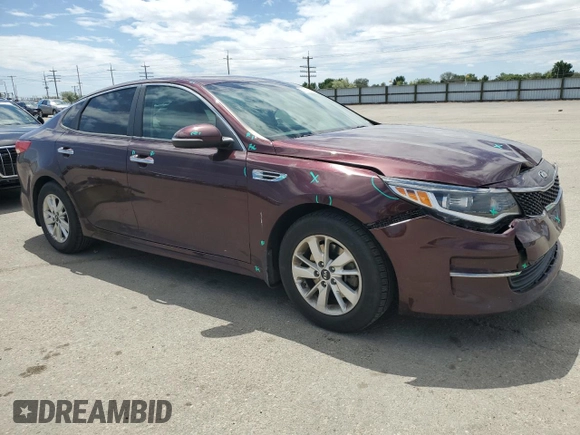 2016 Kia Optima LX z VIN 5XXGT4L3XGG108556, wystawiony jako Copart lot #57627945 z przebiegiem 62 176 mil mil oraz Szkoda całkowita • Salvage title. Historia ofert i sprzedaży dostępna na DreamBid. Obrazek 4.