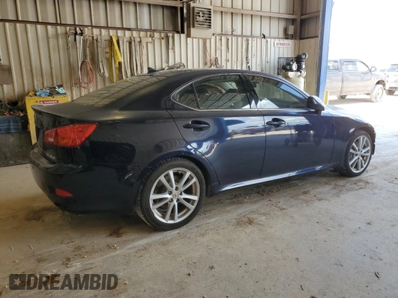 2007 Lexus IS 350 with VIN JTHBE262772010116, listed as a Copart auction lot 56351775 with 199,969 mi miles and Salvage title. Bid and sale history available at DreamBid. Image 3.