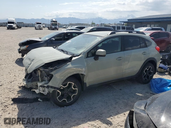 2014 Subaru Crosstrek Premium with VIN JF2GPACC9E8237733, listed as a Copart auction lot 59631215 with 108,075 mi miles and Salvage title. Bid and sale history available at DreamBid. Image 1.