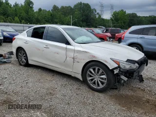 2017 Infiniti Q50 Premium with VIN JN1EV7AP3HM732884, listed as a Copart auction lot 60314675 with 75,597 mi miles and Salvage title. Bid and sale history available at DreamBid. Image 4.