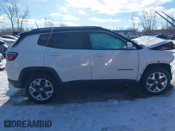 2020 Jeep Compass Limited with VIN 3C4NJDCB6LT146319, listed as a IAAI auction lot 41307313 with 88,894 mi miles. Bid and sale history available at carsss.com. Image 14.
